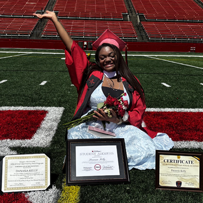Criminal Justice major Danasia Kelly has been selected as the School of Arts and Sciences Convocation 2026 Student Speaker
